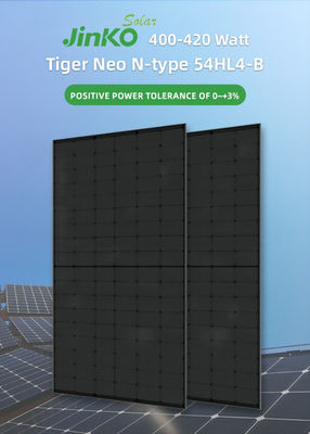 400W 405W 410W 415W Jinko PV Modülleri Tiger Neo N Tipi Monokristal Tam Siyah