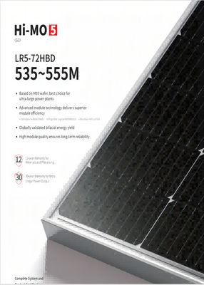 İki yüzlü LONGi PV Modülleri Yarım Kesilmiş Longi Solar 555W 535W 540W 545W 550W